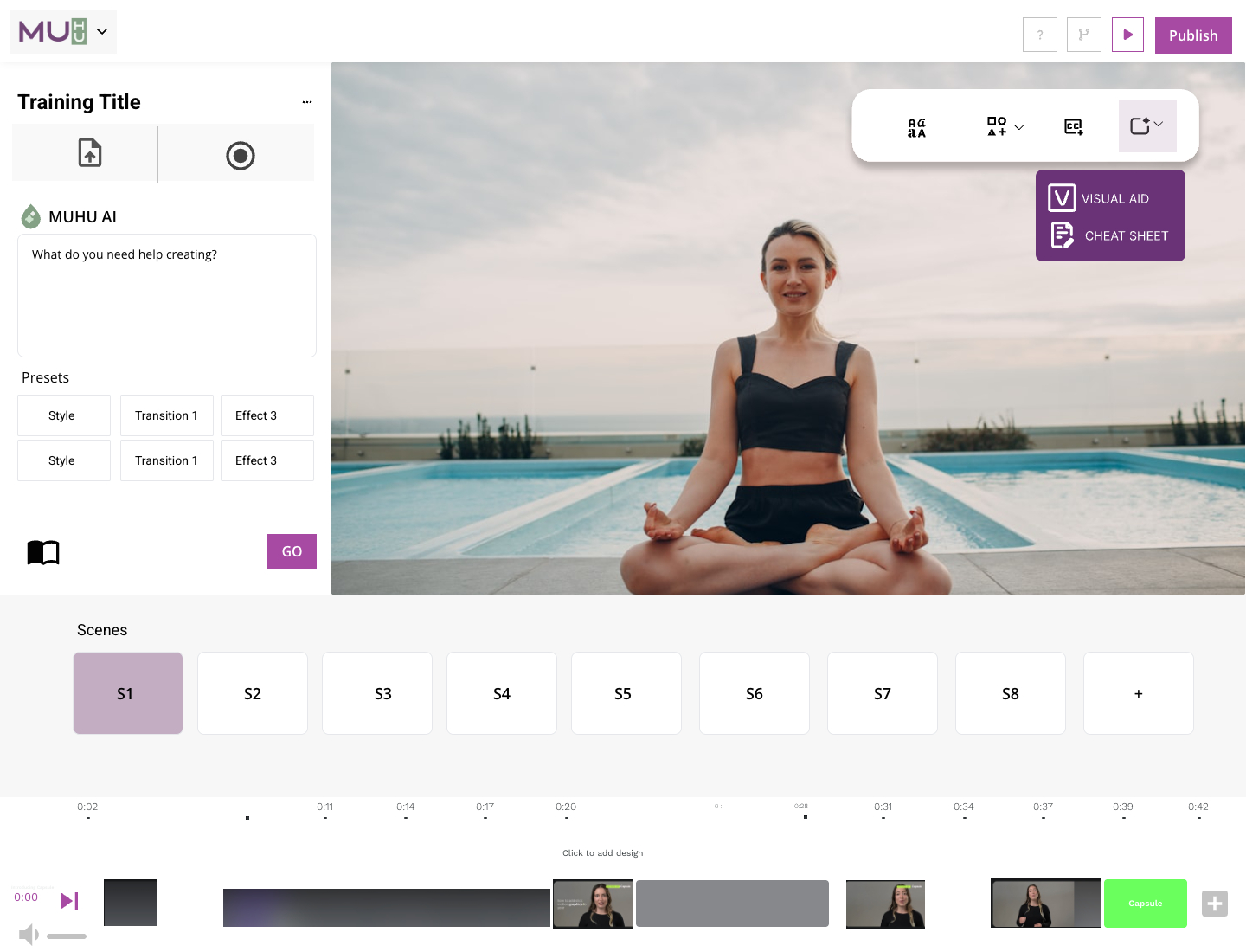 Muhu Studio — training editor