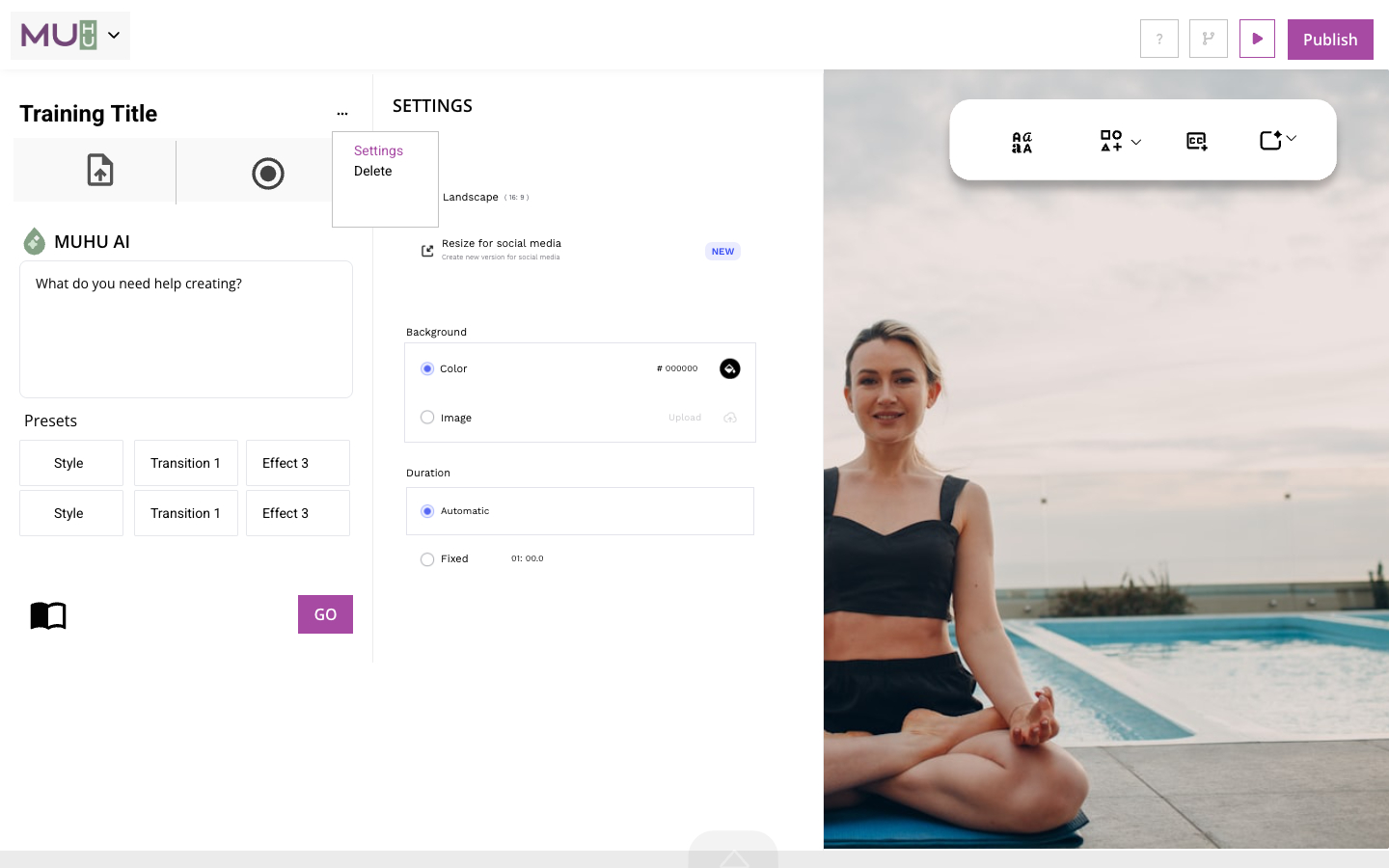 Editor — settings